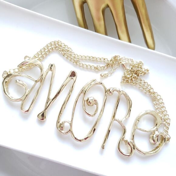 Zara “AMORE” Choker Necklace Hot Item! - Picture 2 of 16